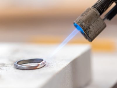 Soldering a silver ring